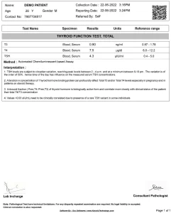 Thyroid Function Test Report